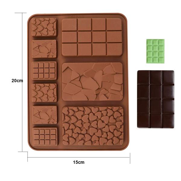 MHC Christmas Deep Dubai Chocolate Bar Mould Custom Big Rectangle Silicone Chocolate Mold