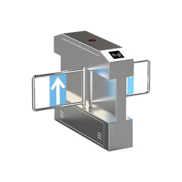 AC220V Fingerprint Swing Barrier Gate with 800mm Arm Length for Hospital Security