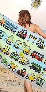 Microfiber Sunflowers Beach Towel, Autumn Flower Sunset Beach Towels Oversized, Super Soft Quick Dry Bath Towel