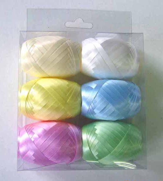 OEM Solid plain balloon Curling Ribbon Egg , Flower Star Pattern polypropylene ribbon