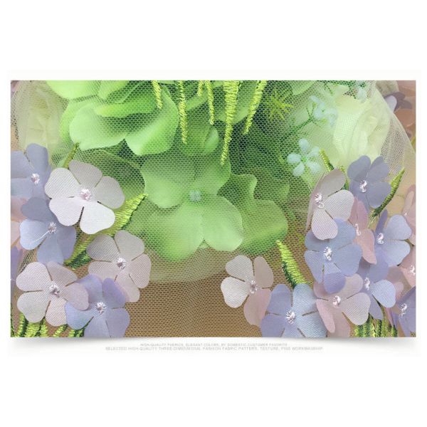 2018 Summer Newest Style Laser  Embroidery Fabric 140cm wide for wedding dress