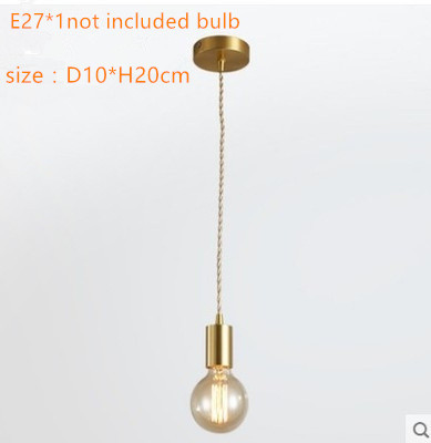 держатель лампы минималистской меди люстры mordern привесной светлый E27