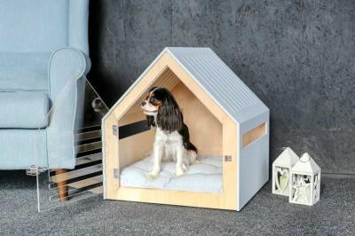 Customized  Wood Pet Furniture Indoor Wood Dog House 58*40*54CM