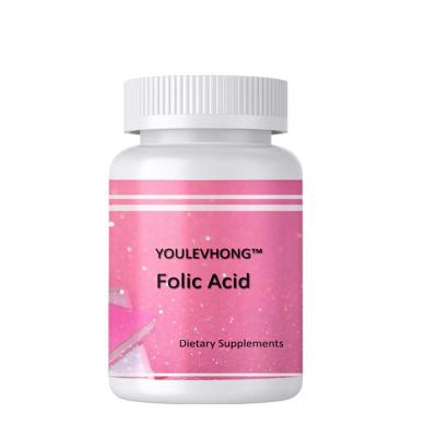 Ácido fólico puro Gel macio cápsulas Suplemento vitamínico diário para células vermelhas do sangue saudáveis produtos de beleza