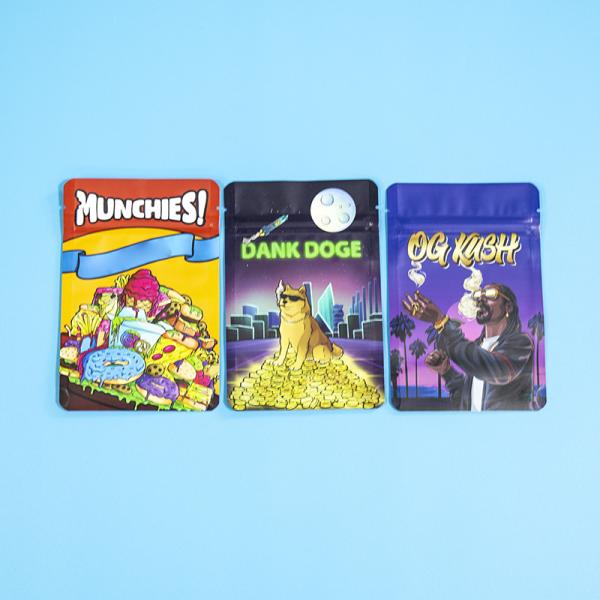 Sweet Recycle Plastic Bags With Zippers Food Packaging Bag Manufacturer Self Standing
