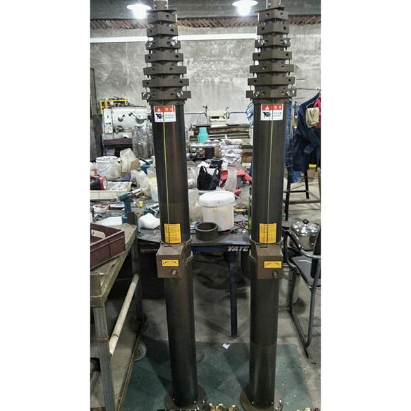 12m crank manual telescopic mast, crank antenna mast, telescpic mast, manual mast, aluminum telescopic mast