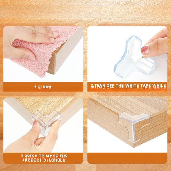 Big Size Baby Proofing Safety Table Corner Guards Clear Corner Bumper Guards