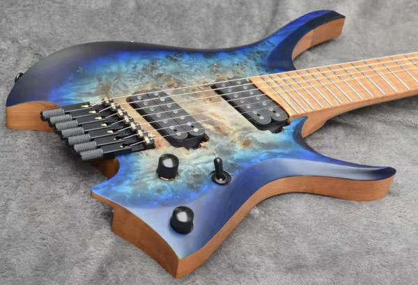 2025 Fanned Frets 7 Strings Headless Electric Guitar