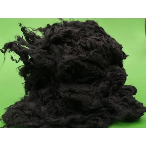 Black 1.2D*38mm Virgin Polyester Staple Fiber High Quality for Spinning