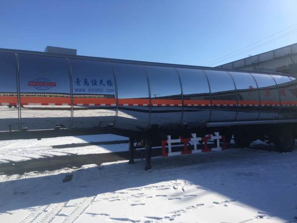 Edible Oil Aluminium Tanker Trailer 50 000 Liters Volume 24000kg Axle Load