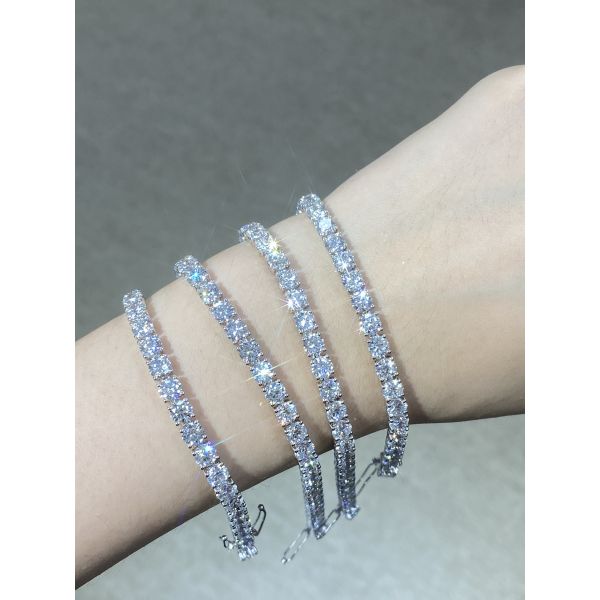 Синтетический бриллиантовый браслет из лабораторного производства