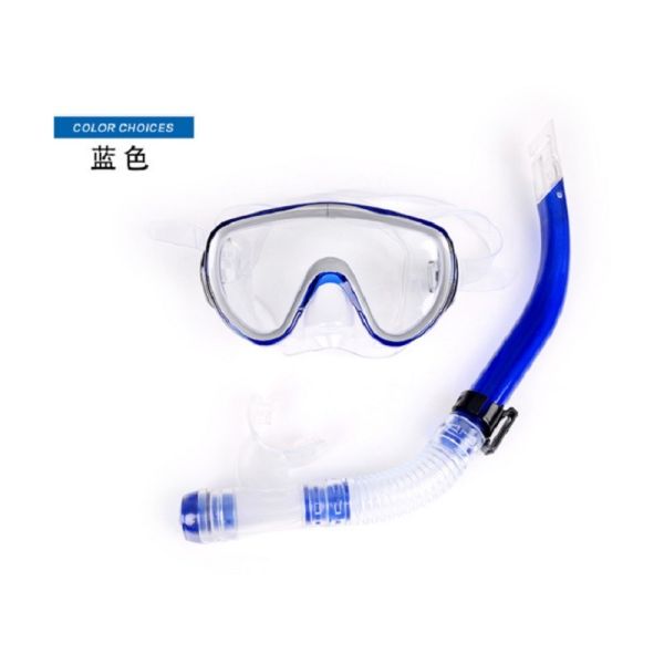blue ultra-low-cost diving mask PVC material diving mirror and ventilation tube