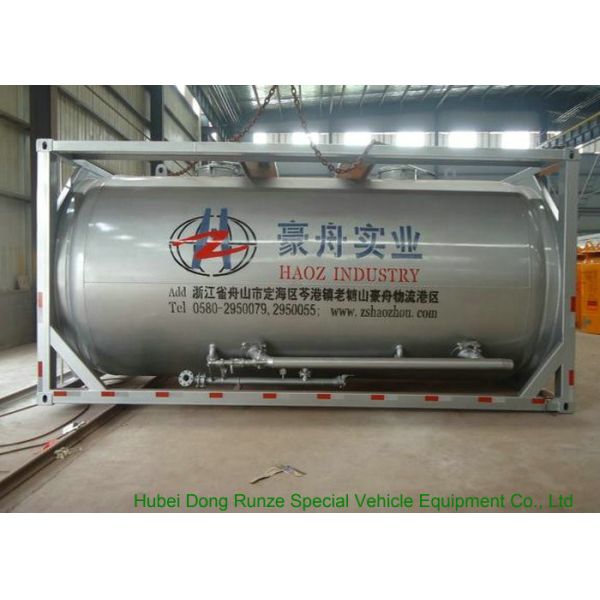 20FT Bulk Cement Tank Containers 20000L - 22500L With Carbon Steel Frame