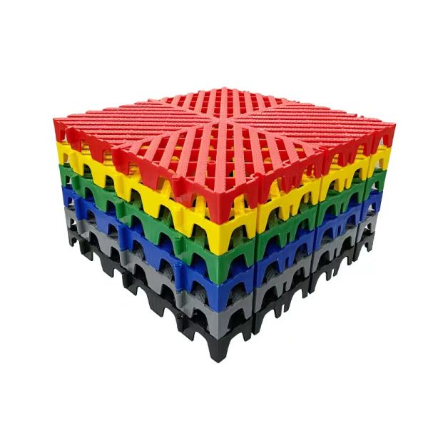 Rigid Interlocking Garage Floor Tiles for Car Detailing Shop Dirt Resistant Function