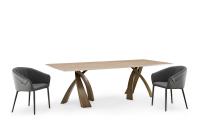 Luxury Modern Design Ceramic Marble Top Wooden Furniture Dining Table For Living Room