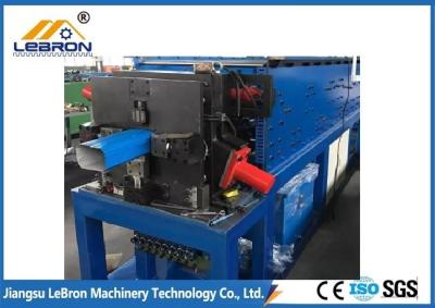 Blue color  Full Automatic Durable Half Round Metal Gutter Roll Forming Machine cost effective