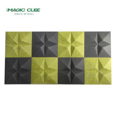 Polyester Fiber Soundproof 3D Wall Panels For Bass Insulation And Padding