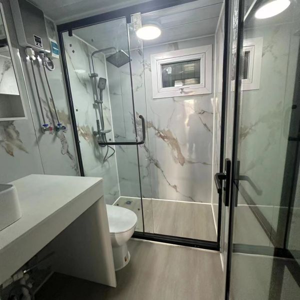 20FT Expanding Container House Galvanized Steel Square Tube Toilet Shower