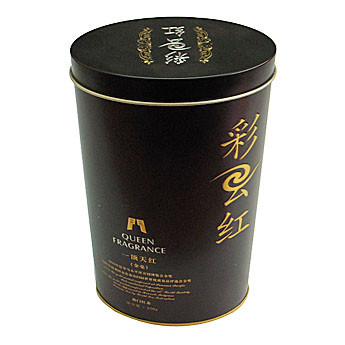 Custom Tin Tea Canisters With Black Color For Chai Packaging , Different Designs