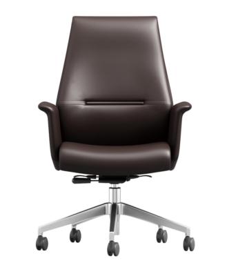 Chaise de rotation en cuir moyenne du dos 0.29m3 CBM avec des roulettes