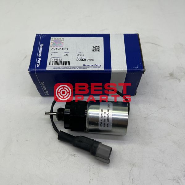 OEM Diesel Engine Throttle Flameout Solenoid Valve T434682 For Excavator Parts