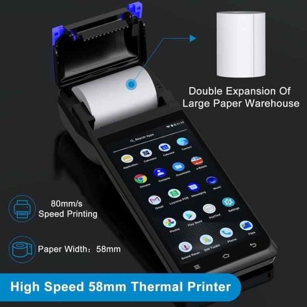 Android POS Terminal with Multiple Languages 58mm Printer / 5.5'' Display