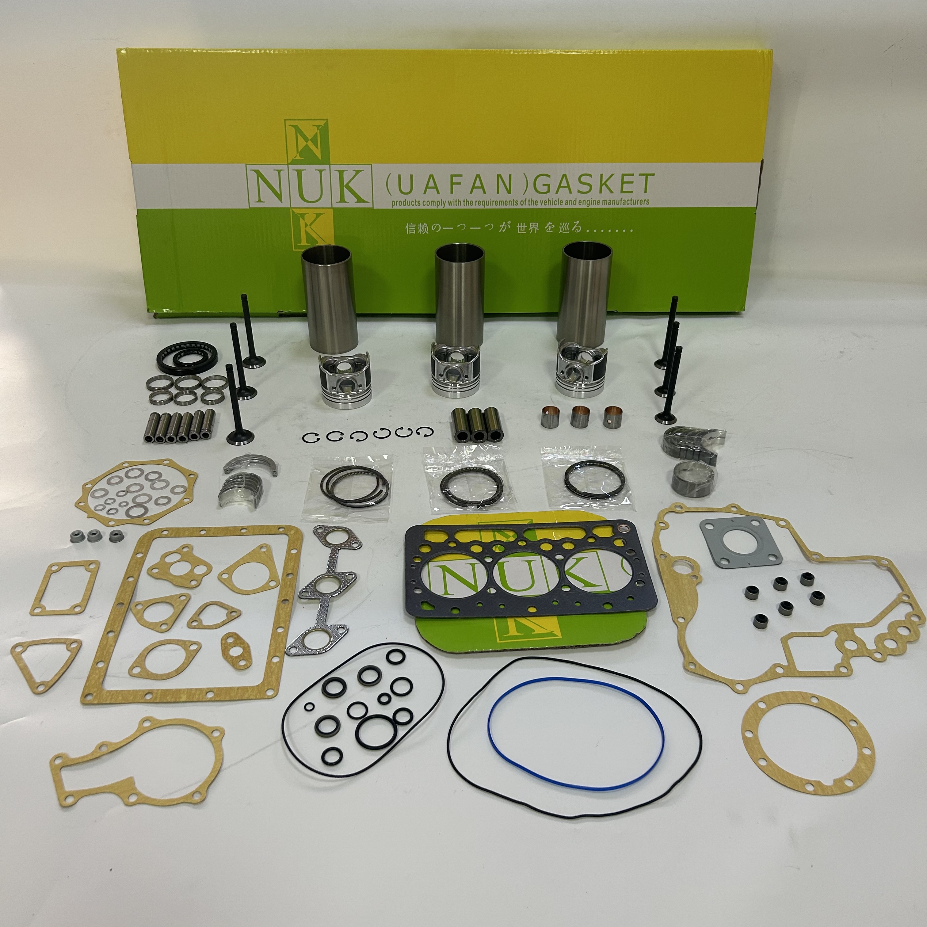 For D1302 Kubota Engine Gasket Overhaul Rebuild Kits With Piston Liner Piston Ring Valve Bearing Head Gasket