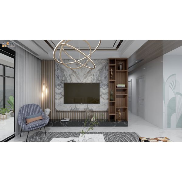 Modern Design Extendable TV Cabinet with Customized Size for Living Room and Bedroom
