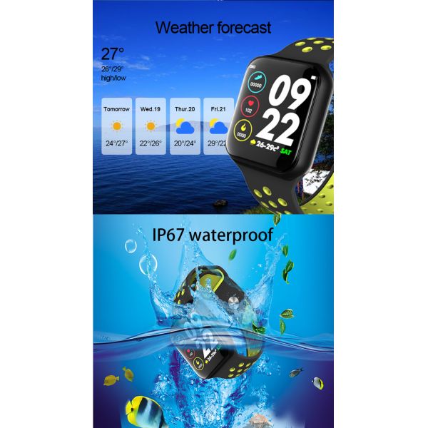 Дети F8 1.54Inch делают наручные часы водостойким касания шагомера спорта Smartwatch полные для Iphone