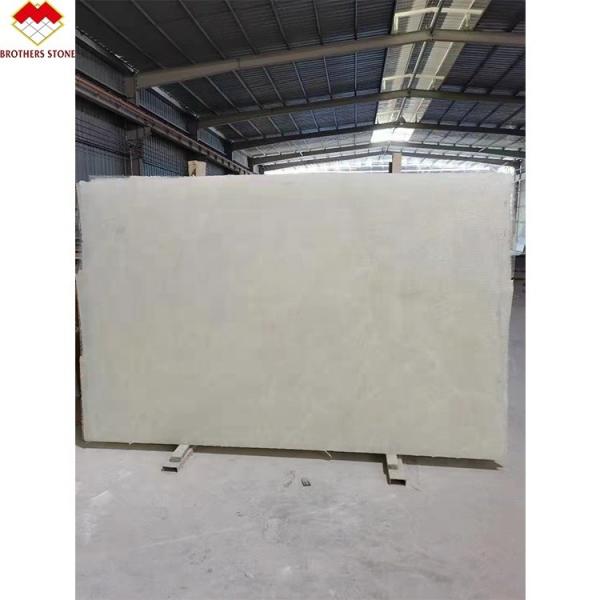 Natural Translucent Ice Age Onyx Marble Slab for Backlit Wall Panel Table Top in Hotels