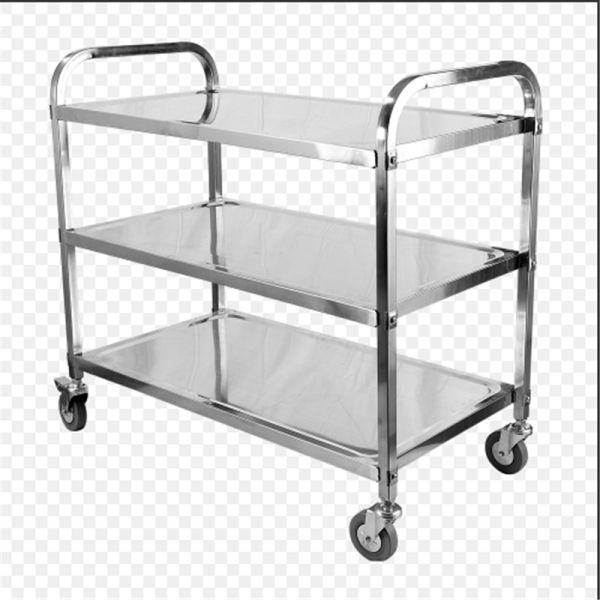 RK Bakeware China Foodservice NSF Winco Suc-30 3-Tier Stainless Steel Food Trolley
