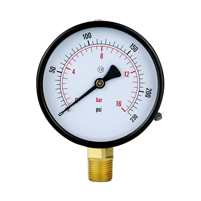 100mm NPT1/2 Dry Pressure Gauge with Iron Shell and Copper Connector Precision 1.6%