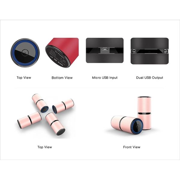 Уборщик воздуха иона очистителя 106m3/h воздуха автомобиля Hepa серого цвета ETL отрицательный