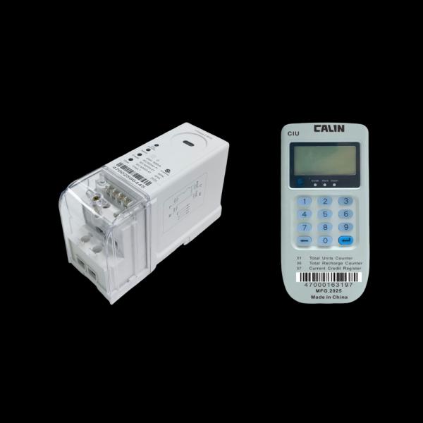 Solar PV Plants Mini Grid Electricity STS Single Phase Din Rail Mounted Kwh Meter With Customer Interface Unit