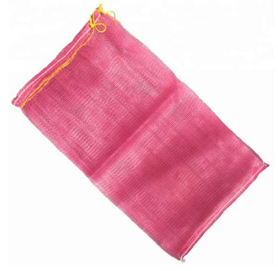 PP Leno Tubular Mesh Harvest Bags , Mesh Fruit Bags Red Color