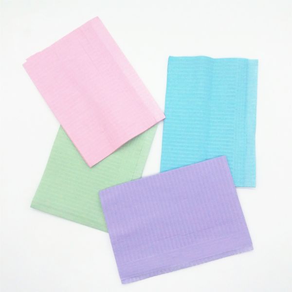 Waterproof Disposable colorful dental bibs for Dentist and Medical use