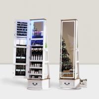 Gabinete de espejo joyero de cuerpo entero con LED regulable y cerradura