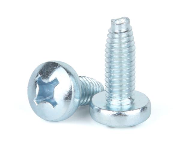 Pan Head Phillips Drive Thread Forming Screws Zinc Plated Steel Tapping Screws