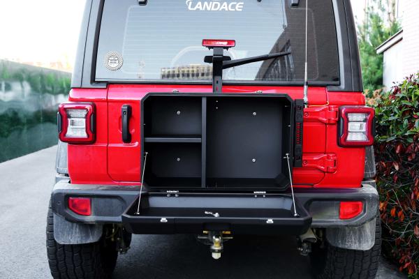 700X450X317mm 6063 Aluminum Spare Wheel Tail Gate Storage Box for Jeep Wrangler JL JK