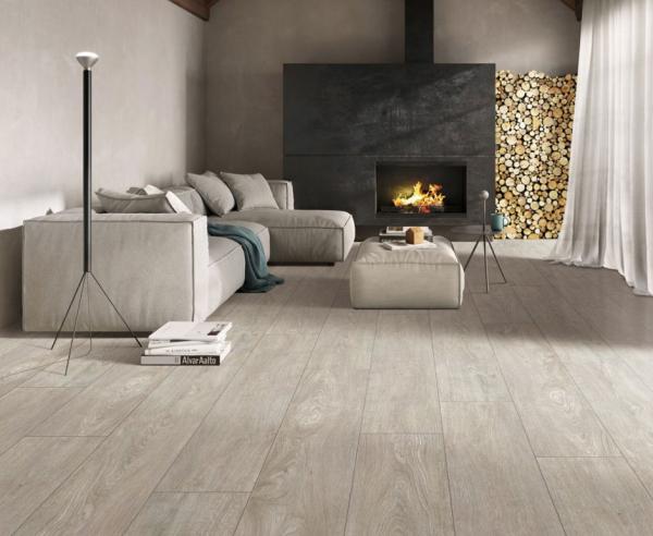 Gray Wooden Porcelain Tile 250x1500mm Rectified Edge Matte