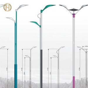 Octagonal Street Light Pole Q345B Single Arm Light Pole 3-12M Height
