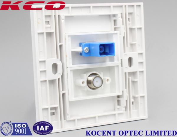 Fiber Optic Socket SC UPC Port Video RF CATV Port FTTH Optical Faceplate 86mm Panel