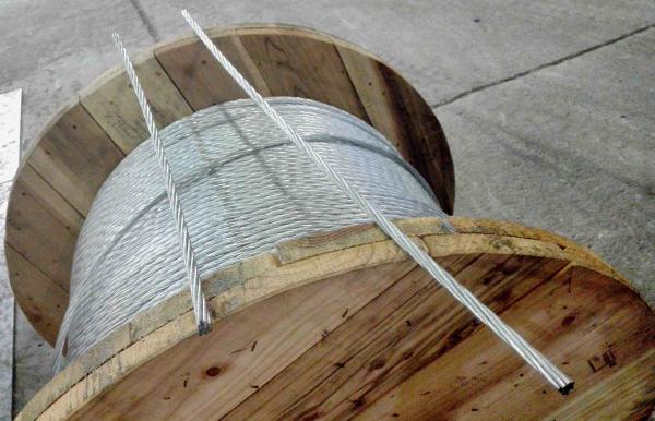 1*7(5/16) Galvanized Steel Wire Strand as per ASTMA 475 EHS for guy wire with high tensile strength and heavy zinc coat