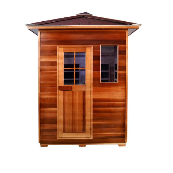 Family 3 Person Outdoor Dry Sauna Red Cedar Traditional