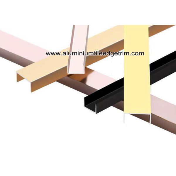 Shiny Glossy Aluminium U Channels Shower Tile Metal Edge For Interior Decor