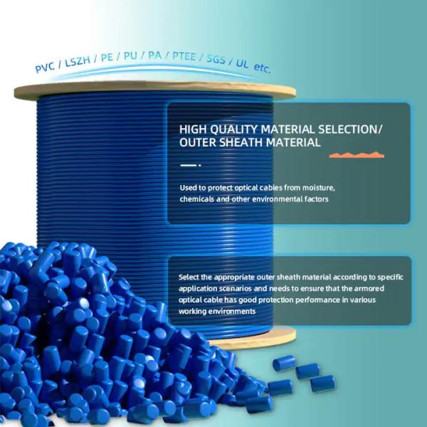 1 Core / 2 Core Armoured Fiber Optic Patch Cord , Indoor Single Mode Armored Fiber Cable