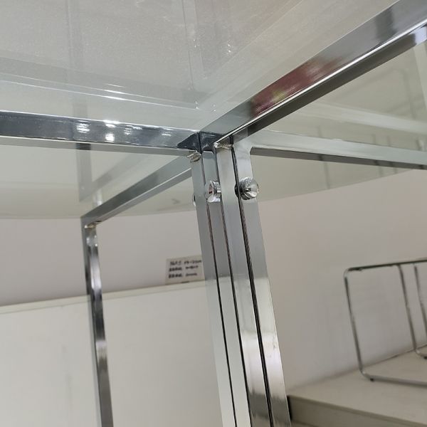 100*100*76cm Metal Round Glass Center Table Living Room Furniture OEM service