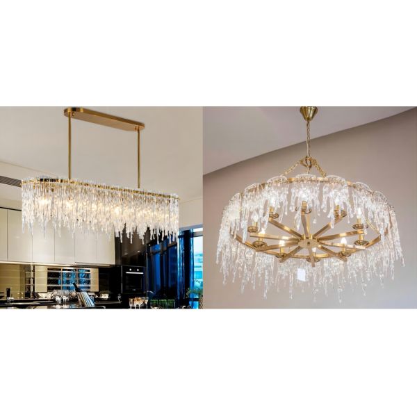 ODM OEM роскошного металла светов резиденции роскошного привесного стеклянный