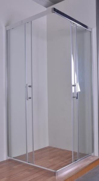 Cerco conveniente do chuveiro da porta de vidro de deslizamento do conforto, cercos de vidro para chuveiros