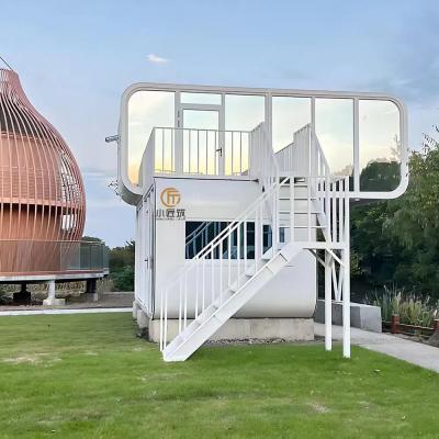 Custom 20 Feet Prefabricated Double Floor One-Room Suite Apple Capsule Grid Storage Container for House or Mall Use